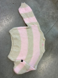 Strickpullover mit Patch beige/rosa