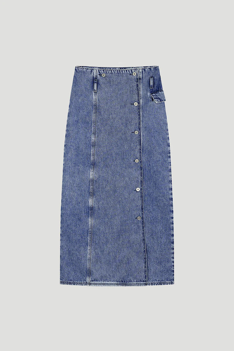 OH APRIL Aspen Denim Skirt blue