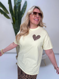 Statement Shirt vanille gelb AMOUR