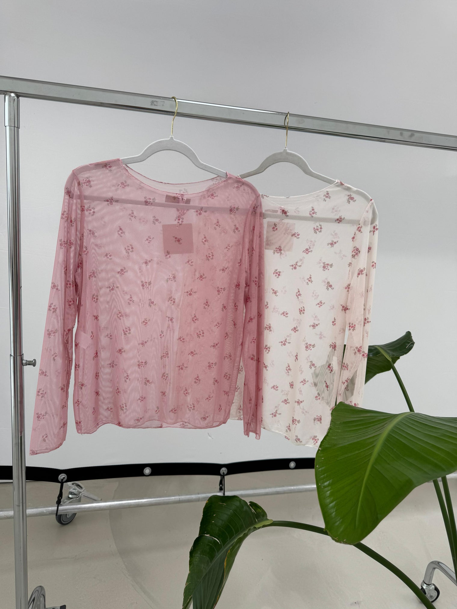 Mesh Langarmshirt LITTLE FLOWERS