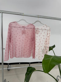 Mesh Langarmshirt LITTLE FLOWERS