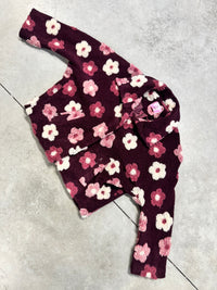 Jacke FLEUR DE LUXE mit 3D-Blütenapplikation burgundy