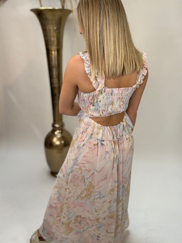 Kleid lang PASTELL FLOWER BOMB