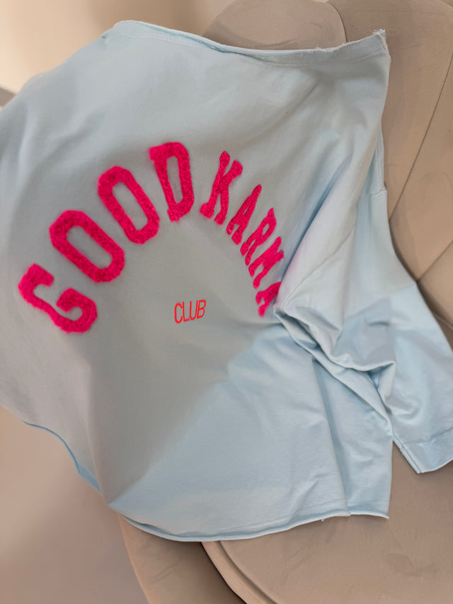 Jersey Longsleeve hellblau mit pink GOODKARMA CLUB