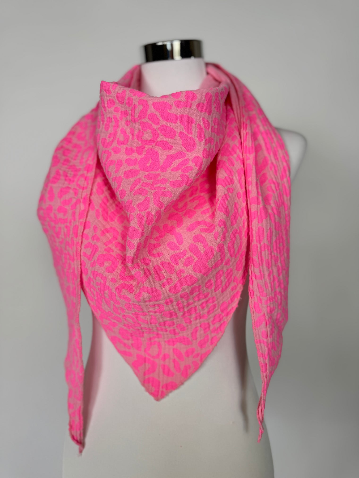 Musselin Tuch Neon Rosa Pink