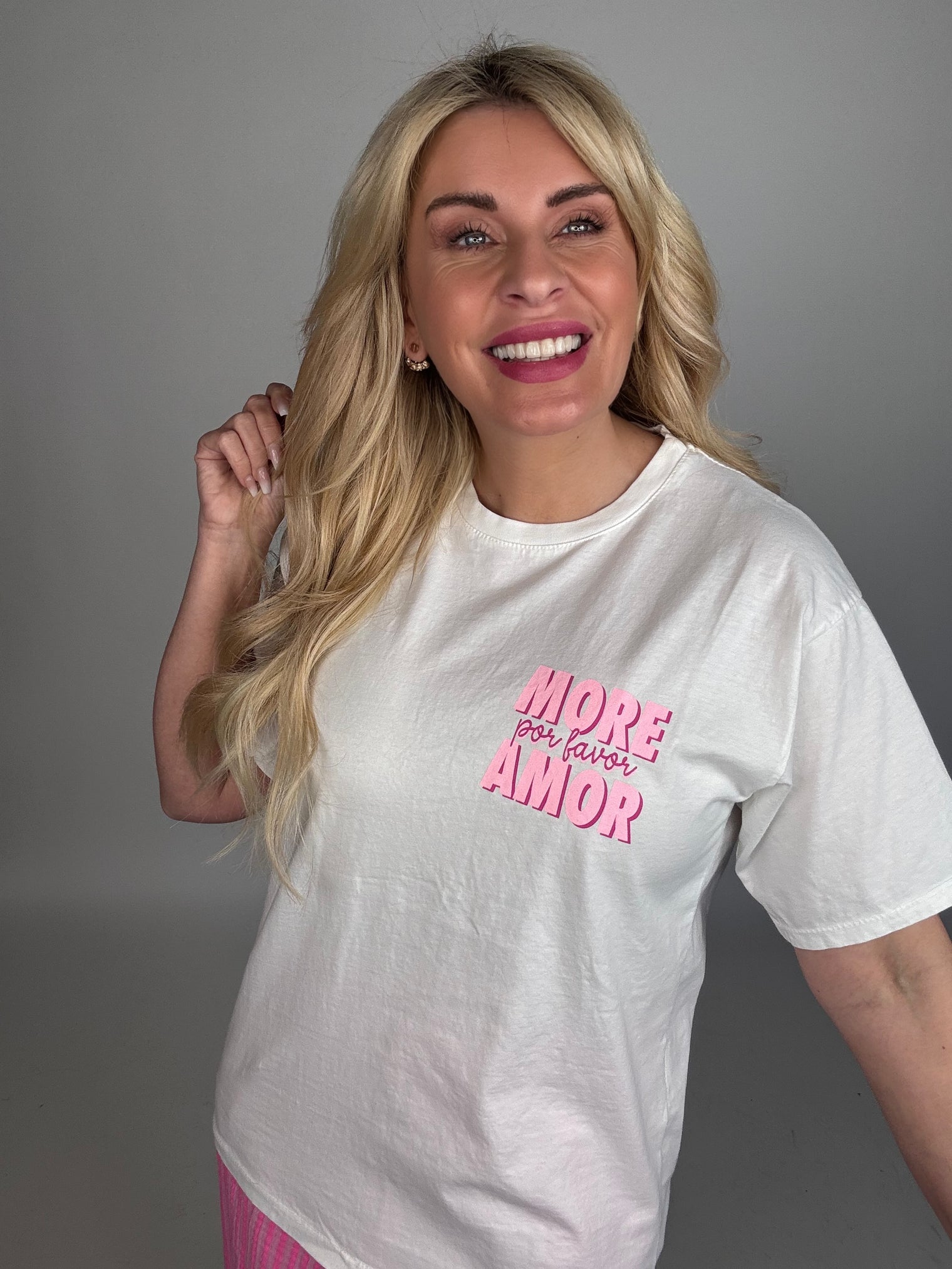 Statement Shirt MORE AMOR weiß