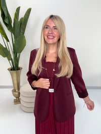 Stretch Butterstoff Blazer LOOK TO THE SKY burgundy