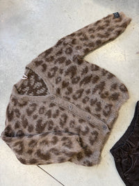 Strickjacke mit Knopfleiste taupe/chocolate LEO