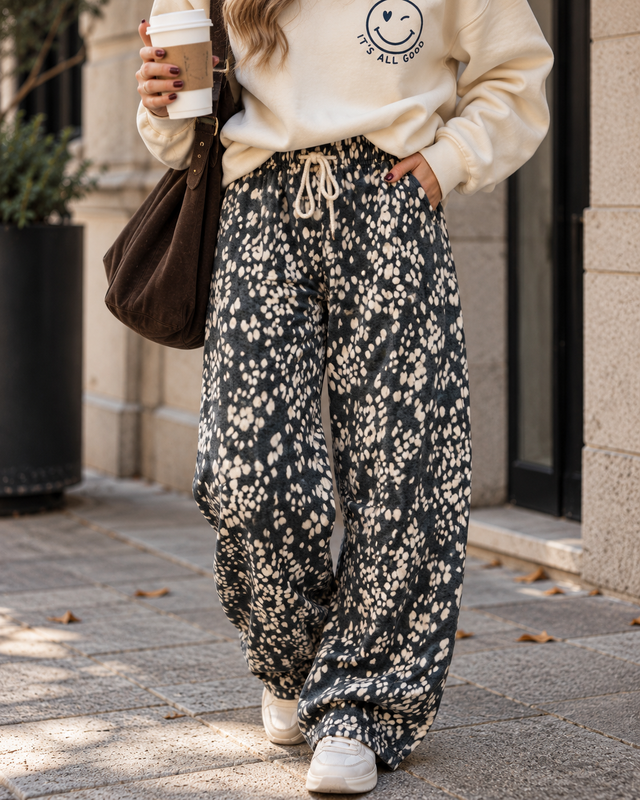 Stylische Barrel Hose REH schwarz
