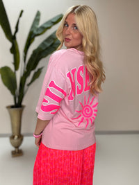 Statement Shirt rosa SUNSEEKER mit Rückenprint