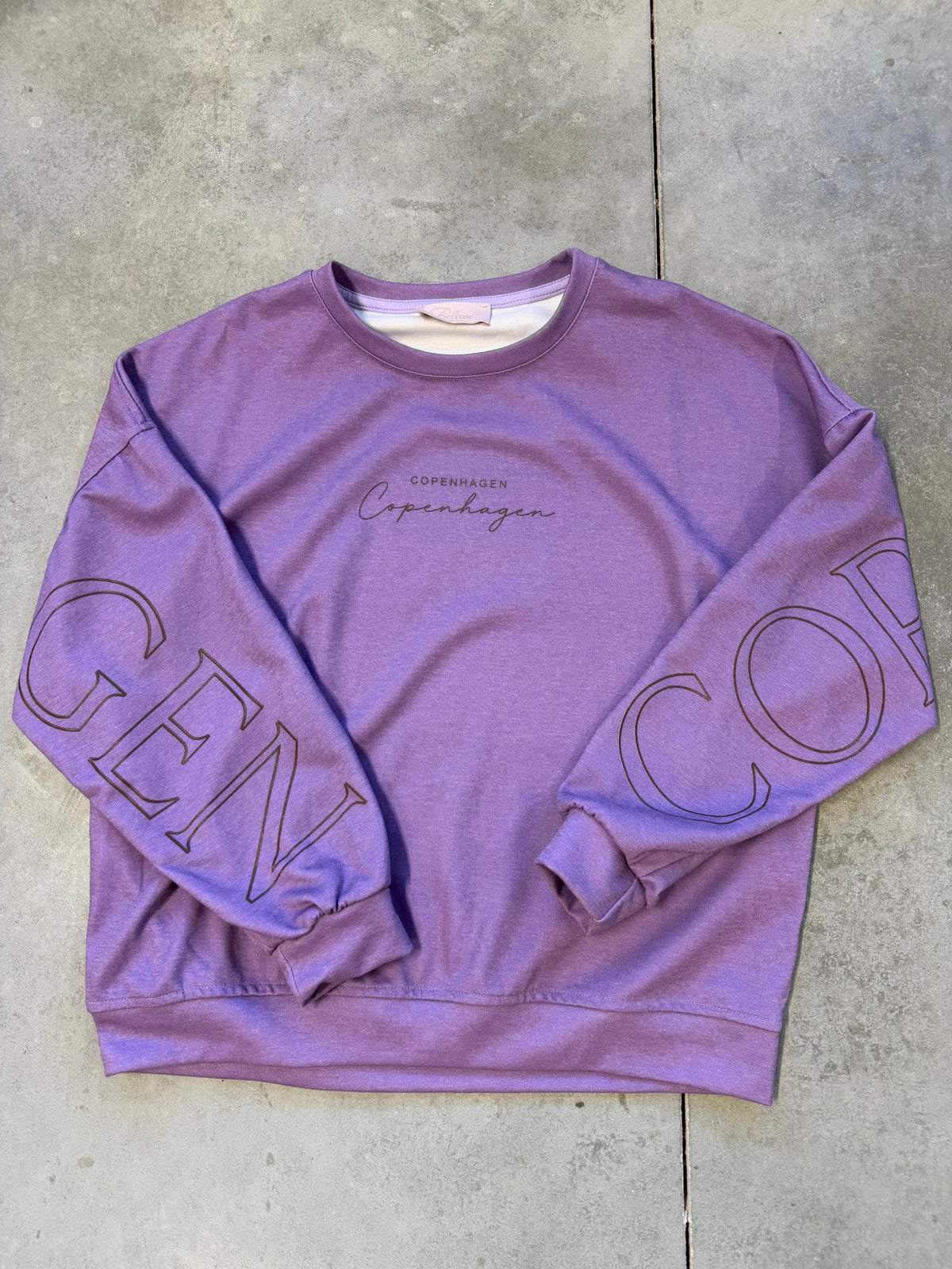 Sweater mit Rückenprint COPENHAGEN winterflieder