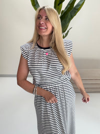 Statement Shirt mit leichten Schulterpolstern LITTLE HEART weiß/blueberry