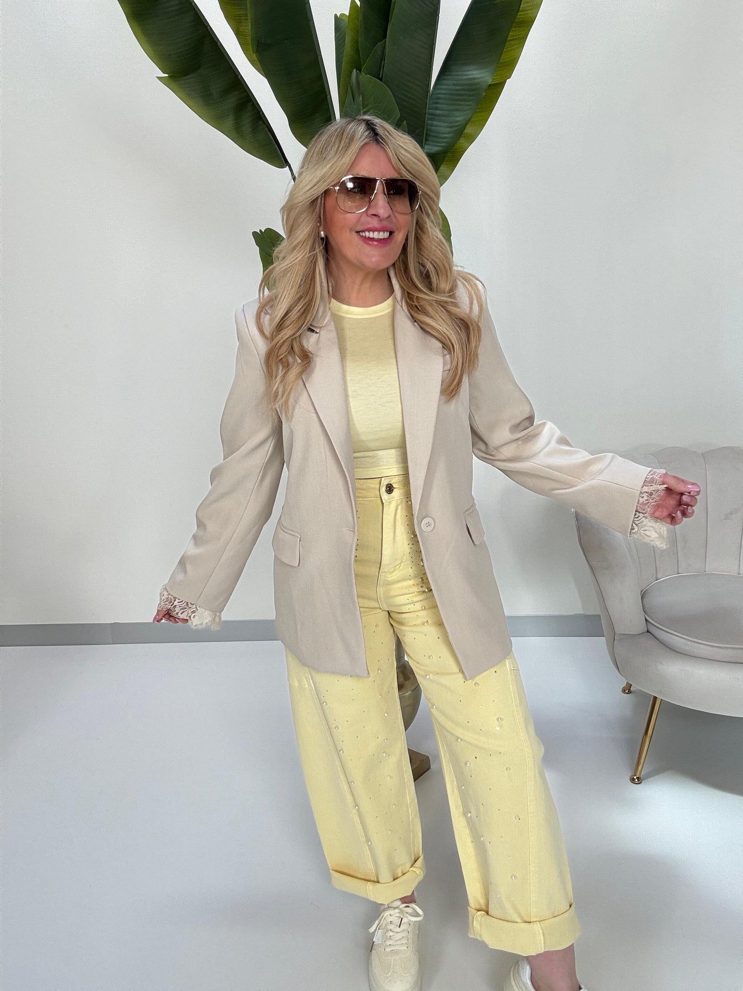 Blazer BUSINESS LACE LADY beige