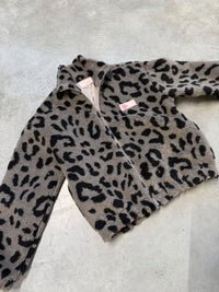 Kuschel Jacke LEO & Patch DRESS FOR YOURSELF taupe/schwarz