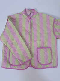 Stepp Jacke CALL ME STRIPES candy rosa/kiwi