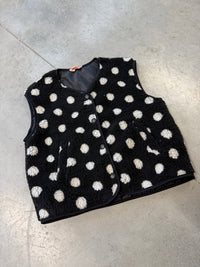 DOTS Weste Teddy schwarz/weiß