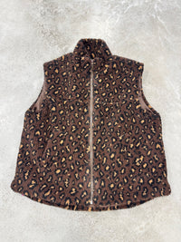 LEO TeddyWeste chocolate/schwarz/beige