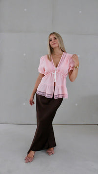 Bindebluse LOVELY LACE rose