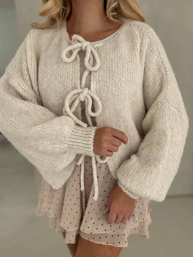 Cardigan BEIGE zum binden