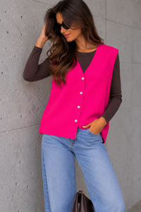 Alpaka Weste SCANDINAVIAN GIRL Oversize Pink