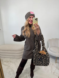 Strickkleid Taupe  soft Moment