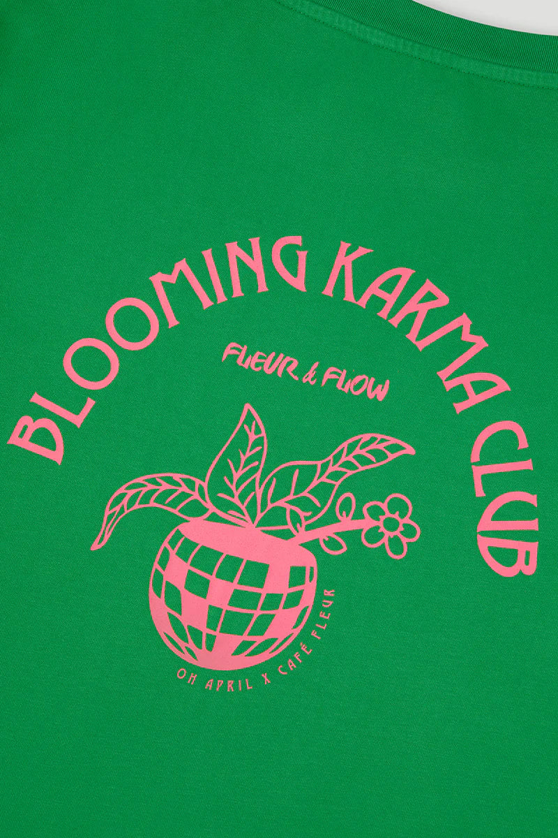 OH APRIL Boyfriend T-Shirt Blooming Club Evergreen Dream