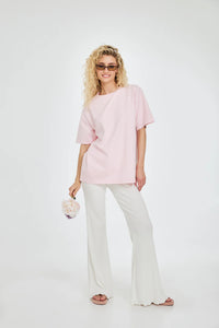 OH APRIL Boyfriend T-Shirt Fleur Powder Blush