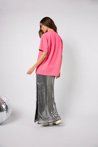 OH APRIL BF T-Shirt Love Dark Rose