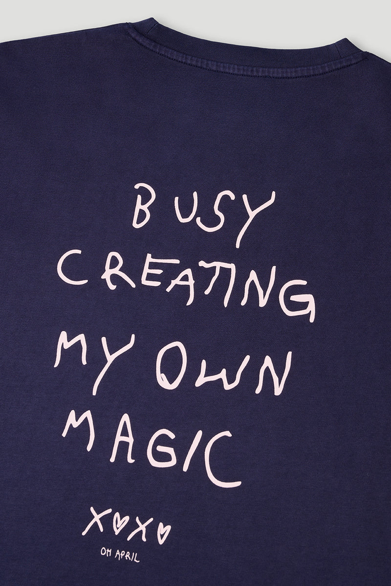 OH APRIL BF T-Shirt Own Magic Blackberry