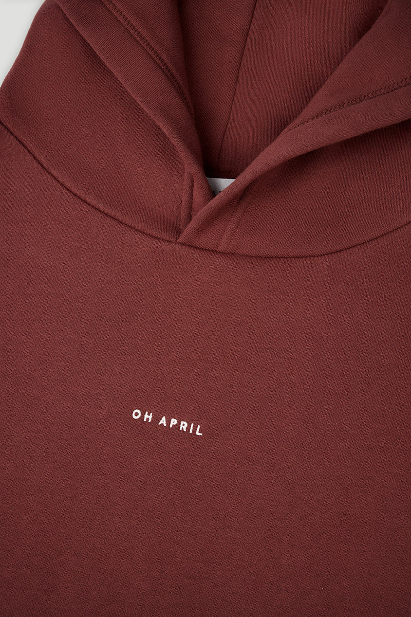 OH APRIL Boyfriend Hoodie Cherrywood