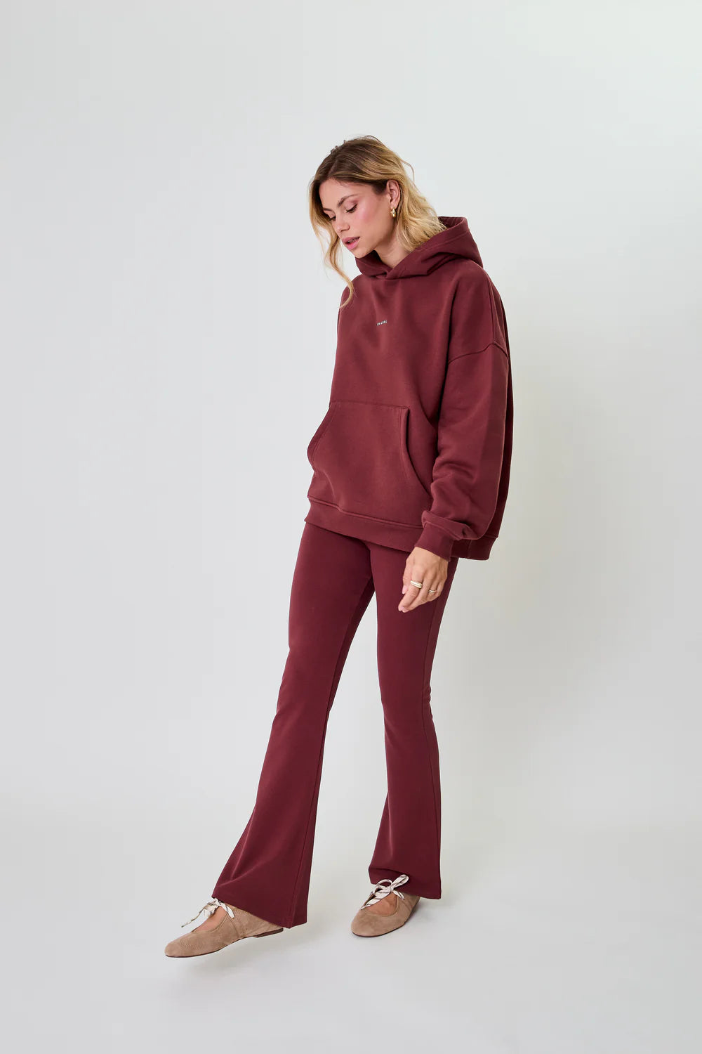 OH APRIL Boyfriend Hoodie Cherrywood