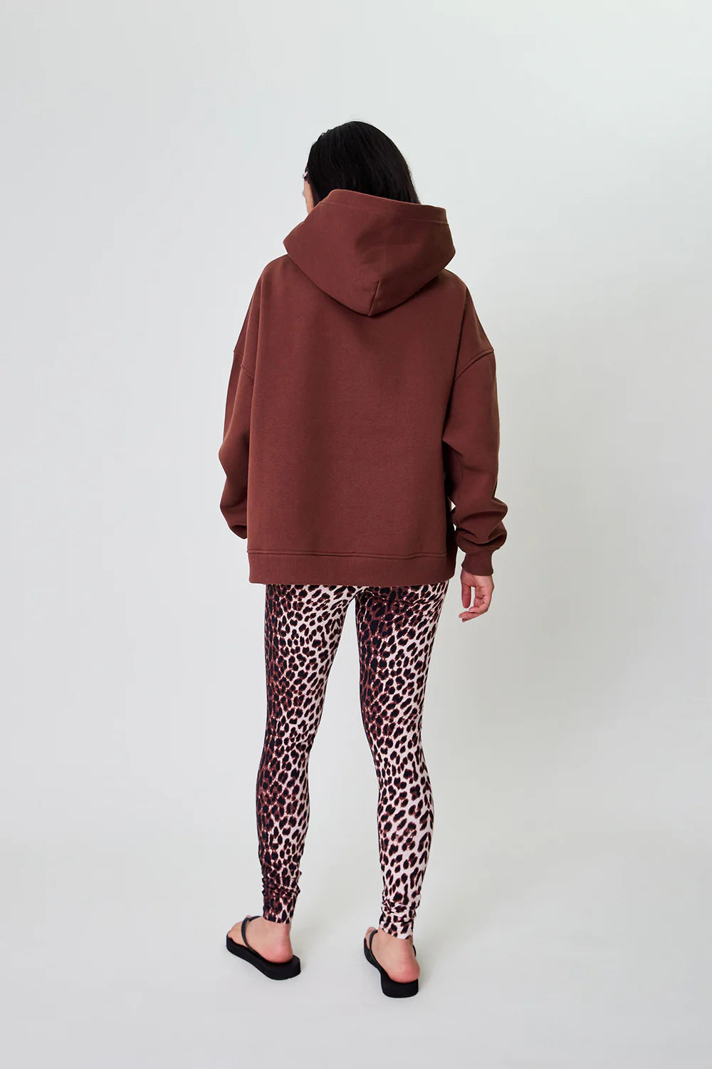 OH APRIL Zip Boyfriend Hoodie Cherrywood