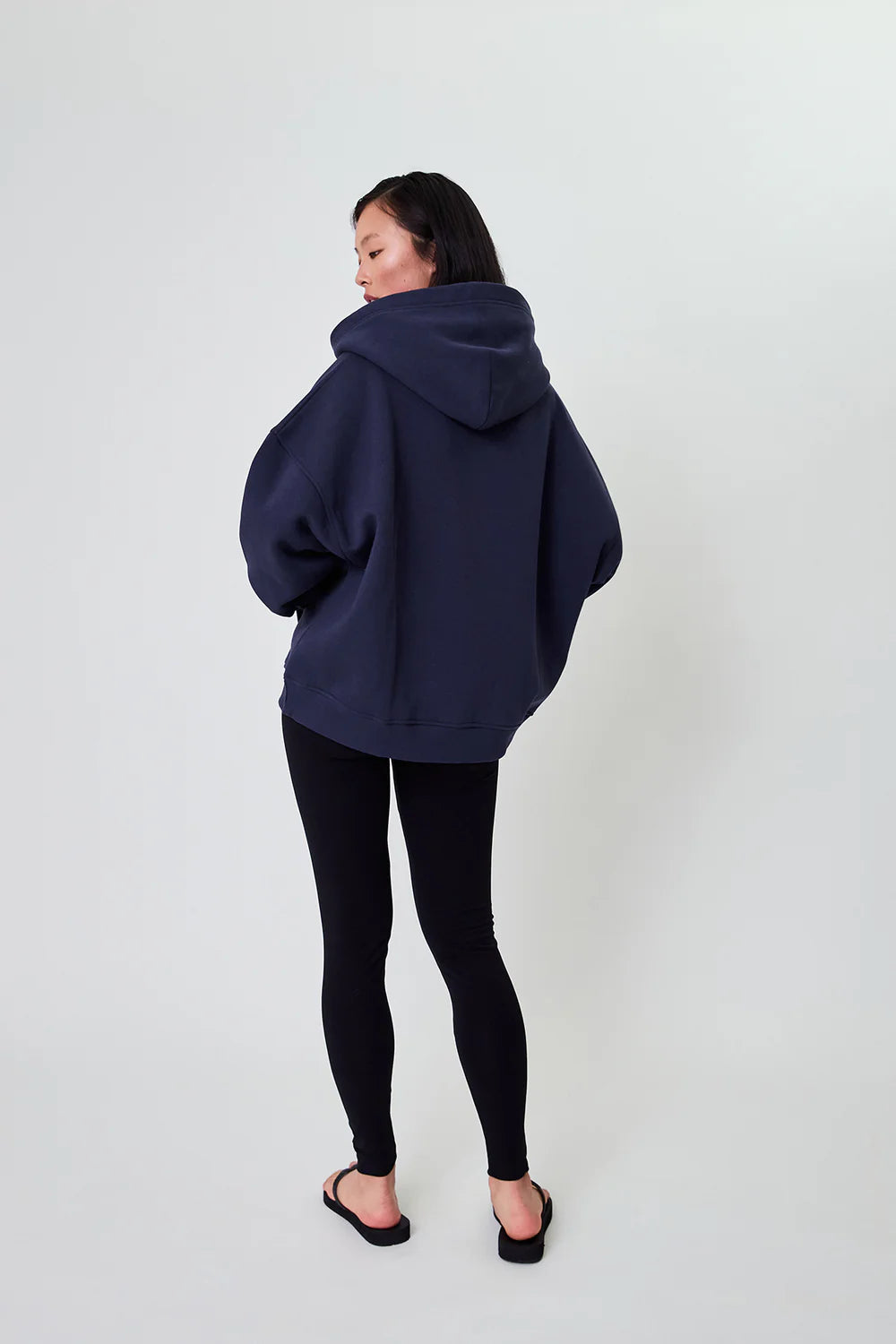 OH APRIL Zip Boyfriend Hoodie Blackberry