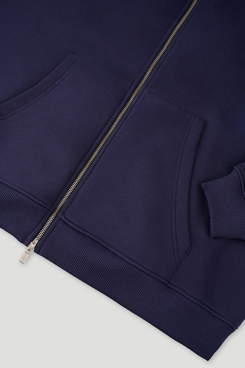 OH APRIL Zip Boyfriend Hoodie Blackberry
