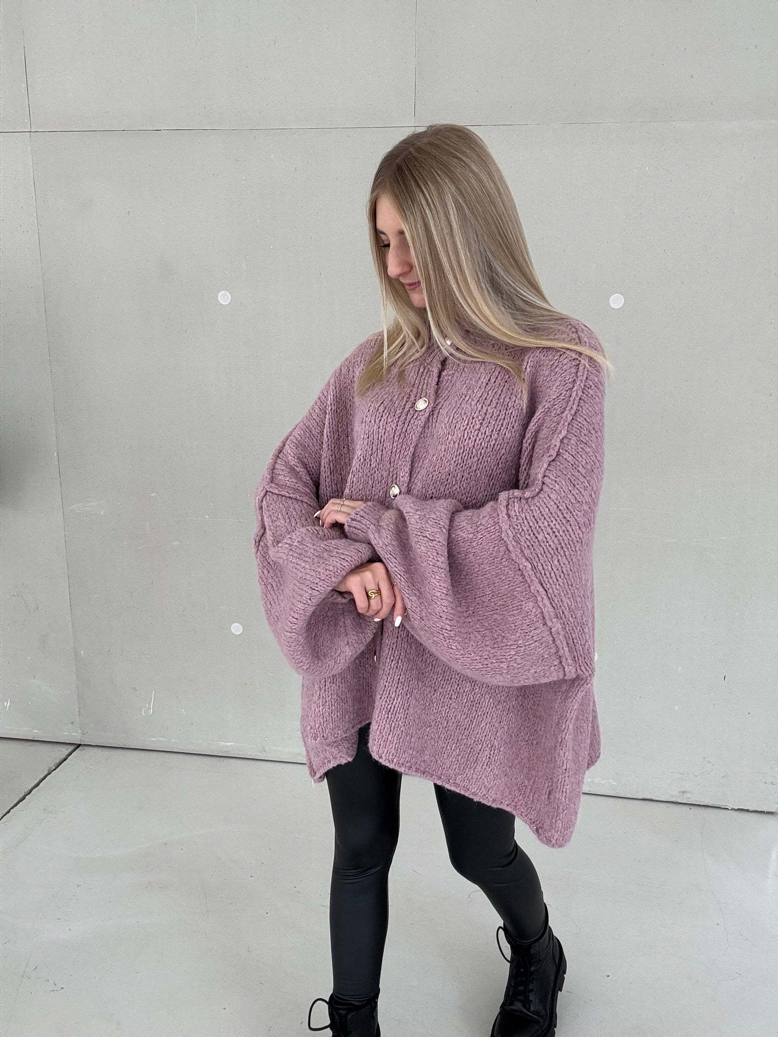 Strickjacke SUPER SOFT altrosa