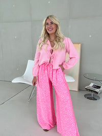 Hose mit Seide rosa LEO LOVER hot pink