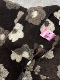 Jacke FLEUR DE LUXE mit 3D-Blütenapplikation chocolate