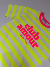 Statement Shirt gelb/weiß gestreift CLUB AMOUR