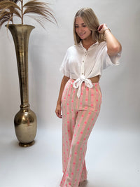 Leinenhose rose HEART ALARM pinke Herzen