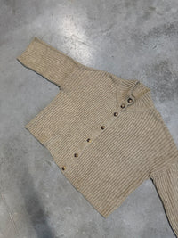 Strickjacke mit Knopfleiste beige
