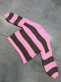 Strickpullover ONLY COZY VIBES rosa/taupe