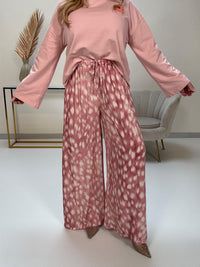 Hose rosa/weiß FEATHER