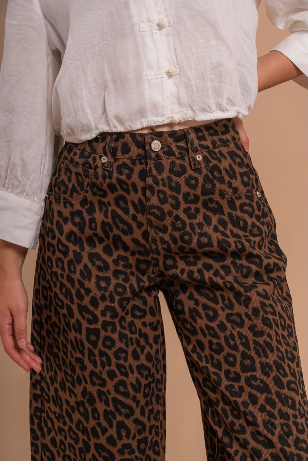 Stretch Ballon Jeans CAMEL CHOCOLATE LEO