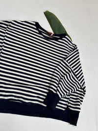 Oversize Sweater Navy/weiß NAVY WEIß