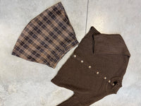 Strickjacke mit Knopfleiste braun
