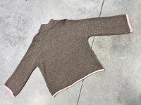 Pullover mit Patch DRESS FOR YOURSELF taupe/rosa