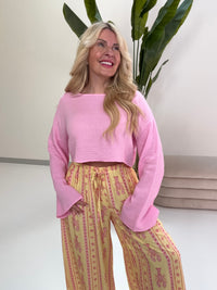 Cropped Musselin Oberteil MUSSELIN MUST-HAVE rosa