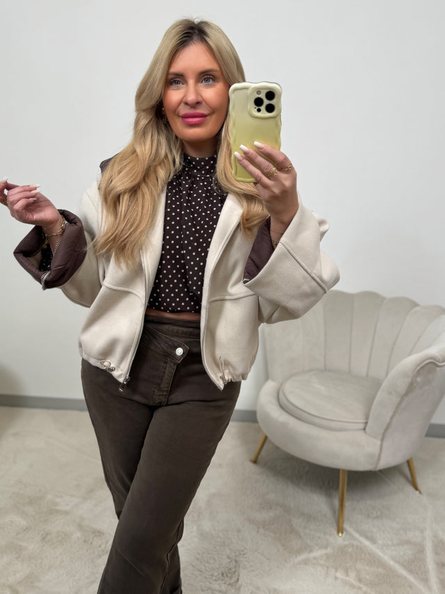 Jacke Fashion Lover Creamy  mit Kaputze