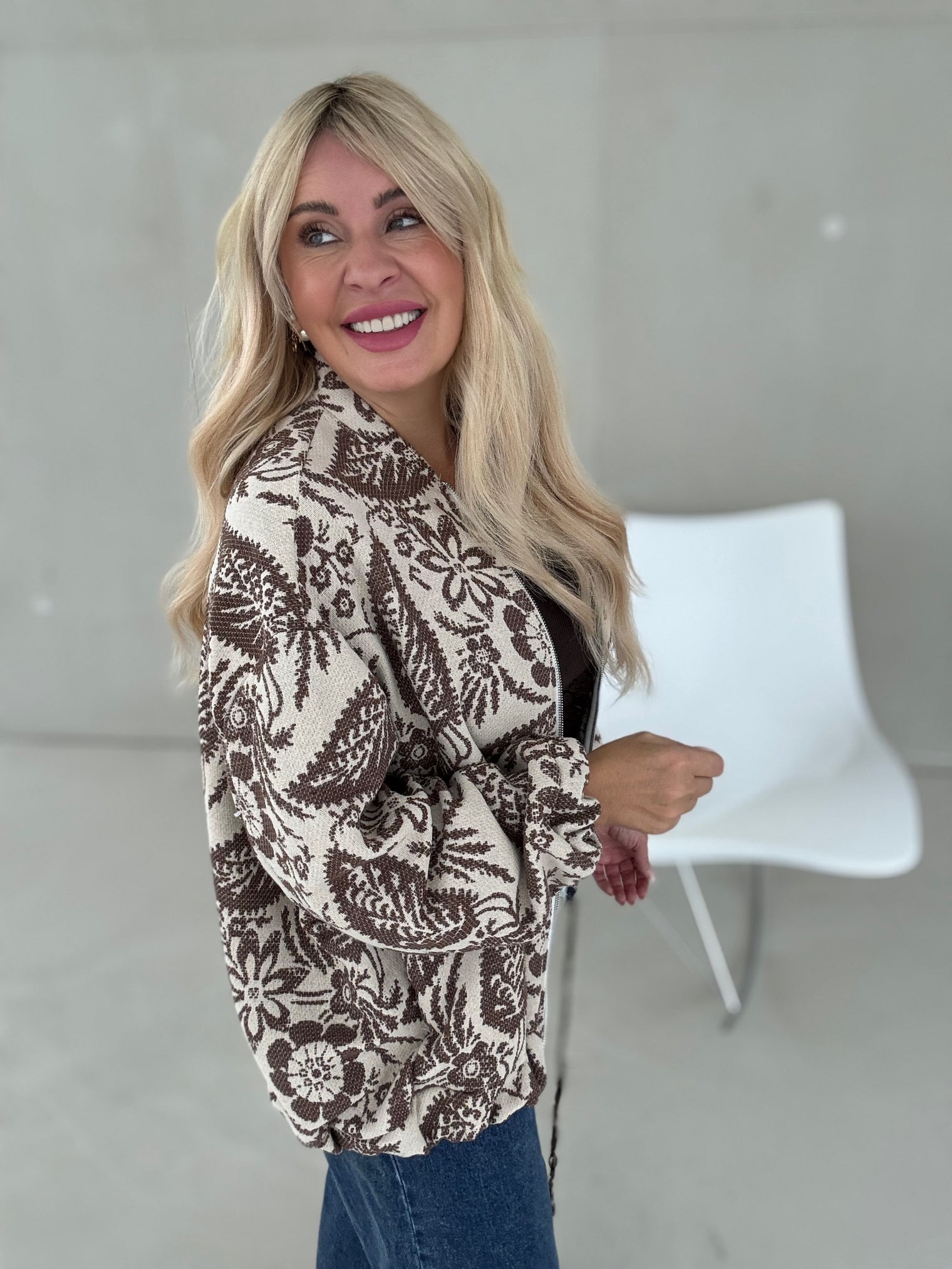 Bomberjacke FLOWER BOMB braun