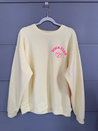 Premium Sweater YOGA CLUB mit Rückenprint